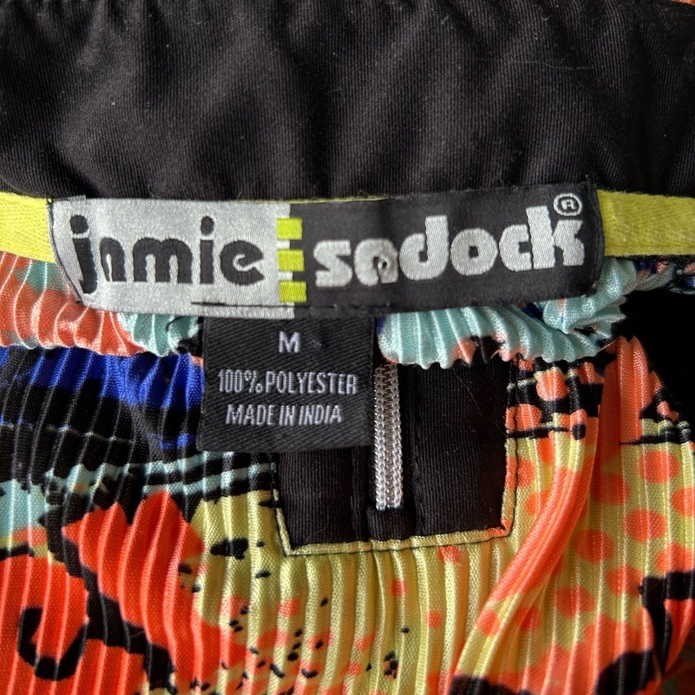 Jamie Sadock Crinkle Neon Sleeveless Top Artsy Golf Pickleball Excellent Size M - Picture 7 of 9